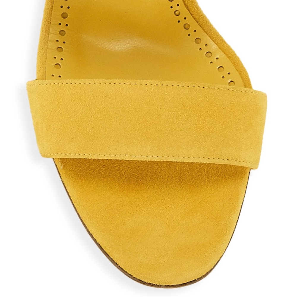 Manolo Blahnik | Gable Suede Buckle Mules - Picture 4 of 15